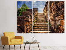 Laden Sie das Bild in den Galerie-Viewer, Leinwandbild 3-teilig Steintreppe
