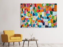 Laden Sie das Bild in den Galerie-Viewer, Leinwandbild 3-teilig Mosaik Steine