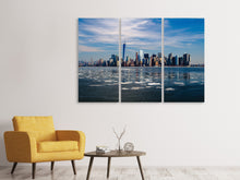 Laden Sie das Bild in den Galerie-Viewer, Leinwandbild 3-teilig New York im Winter