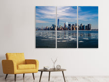Laden Sie das Bild in den Galerie-Viewer, Leinwandbild 3-teilig New York im Winter