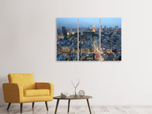 Laden Sie das Bild in den Galerie-Viewer, Leinwandbild 3-teilig Paris am Abend