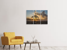 Laden Sie das Bild in den Galerie-Viewer, Leinwandbild 3-teilig Ein einsamer Baum