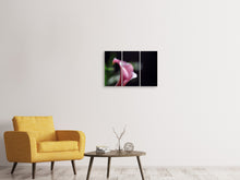 Laden Sie das Bild in den Galerie-Viewer, Leinwandbild 3-teilig Calla in lila