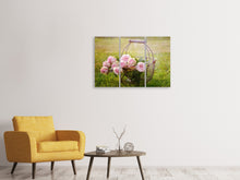 Laden Sie das Bild in den Galerie-Viewer, Leinwandbild 3-teilig Ein Korb voller Rosen