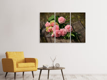 Laden Sie das Bild in den Galerie-Viewer, Leinwandbild 3-teilig Ein Rosenstrauss