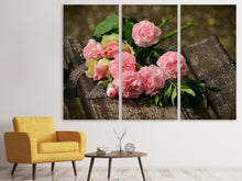Laden Sie das Bild in den Galerie-Viewer, Leinwandbild 3-teilig Ein Rosenstrauss