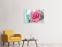Laden Sie das Bild in den Galerie-Viewer, Leinwandbild 3-teilig Rosenblüte in rosa