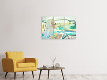 Laden Sie das Bild in den Galerie-Viewer, Leinwandbild 3-teilig Retro Lady