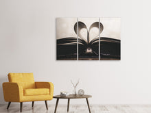 Laden Sie das Bild in den Galerie-Viewer, Leinwandbild 3-teilig Retro Papier