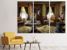 Laden Sie das Bild in den Galerie-Viewer, Leinwandbild 3-teilig Retro Wohnzimmer