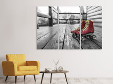 Laden Sie das Bild in den Galerie-Viewer, Leinwandbild 3-teilig Retro Rollschuhe