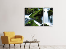 Laden Sie das Bild in den Galerie-Viewer, Leinwandbild 3-teilig Wilder Wasserfall