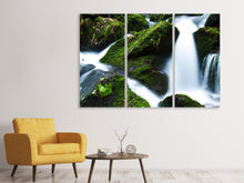 Laden Sie das Bild in den Galerie-Viewer, Leinwandbild 3-teilig Wilder Wasserfall