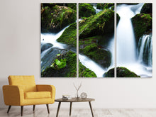 Laden Sie das Bild in den Galerie-Viewer, Leinwandbild 3-teilig Wilder Wasserfall