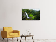 Laden Sie das Bild in den Galerie-Viewer, Leinwandbild 3-teilig Ausblick Wasserfall
