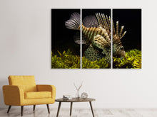 Laden Sie das Bild in den Galerie-Viewer, Leinwandbild 3-teilig Lion Fisch