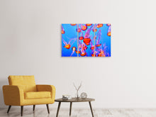 Laden Sie das Bild in den Galerie-Viewer, Leinwandbild 3-teilig Bunte Quallen