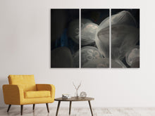 Laden Sie das Bild in den Galerie-Viewer, Leinwandbild 3-teilig Unheimliche Quallen