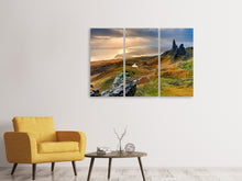 Laden Sie das Bild in den Galerie-Viewer, Leinwandbild 3-teilig Idyllische Berglandschaft