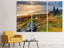 Laden Sie das Bild in den Galerie-Viewer, Leinwandbild 3-teilig Idyllische Berglandschaft