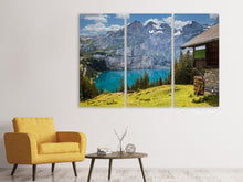 Laden Sie das Bild in den Galerie-Viewer, Leinwandbild 3-teilig Meine Berghütte