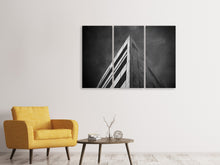 Laden Sie das Bild in den Galerie-Viewer, Leinwandbild 3-teilig Close Up Moderne Architektur