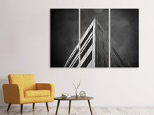 Laden Sie das Bild in den Galerie-Viewer, Leinwandbild 3-teilig Close Up Moderne Architektur