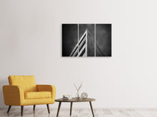 Laden Sie das Bild in den Galerie-Viewer, Leinwandbild 3-teilig Close Up Moderne Architektur
