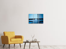 Laden Sie das Bild in den Galerie-Viewer, Leinwandbild 3-teilig Spiegelungen einer Fassade