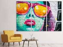 Laden Sie das Bild in den Galerie-Viewer, Leinwandbild 3-teilig Coole Graffiti-Wand