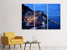 Laden Sie das Bild in den Galerie-Viewer, Leinwandbild 3-teilig Cinque Terre