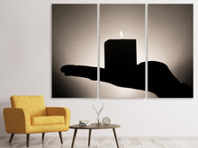 Laden Sie das Bild in den Galerie-Viewer, Leinwandbild 3-teilig Aroma Kerze