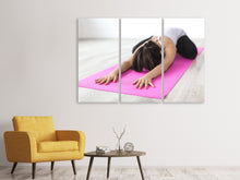 Laden Sie das Bild in den Galerie-Viewer, Leinwandbild 3-teilig Yoga Übung