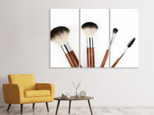 Laden Sie das Bild in den Galerie-Viewer, Leinwandbild 3-teilig Make-up Pinsel