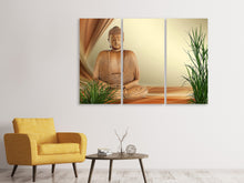 Laden Sie das Bild in den Galerie-Viewer, Leinwandbild 3-teilig XL Buddha