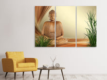 Laden Sie das Bild in den Galerie-Viewer, Leinwandbild 3-teilig XL Buddha