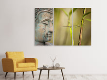 Laden Sie das Bild in den Galerie-Viewer, Leinwandbild 3-teilig XL Buddha Kopf