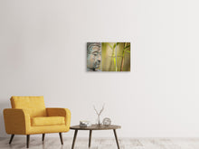 Laden Sie das Bild in den Galerie-Viewer, Leinwandbild 3-teilig XL Buddha Kopf