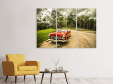 Laden Sie das Bild in den Galerie-Viewer, Leinwandbild 3-teilig Ein Oldtimer in Kuba