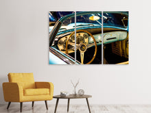 Laden Sie das Bild in den Galerie-Viewer, Leinwandbild 3-teilig Oldtimer Interieur