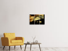 Laden Sie das Bild in den Galerie-Viewer, Leinwandbild 3-teilig Brücke im Abendlicht