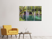 Laden Sie das Bild in den Galerie-Viewer, Leinwandbild 3-teilig Nationalpark Plitvicer Seen