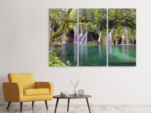 Laden Sie das Bild in den Galerie-Viewer, Leinwandbild 3-teilig Nationalpark Plitvicer Seen