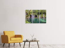 Laden Sie das Bild in den Galerie-Viewer, Leinwandbild 3-teilig Nationalpark Plitvicer Seen