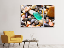 Laden Sie das Bild in den Galerie-Viewer, Leinwandbild 3-teilig Bunte Edelsteine XXL