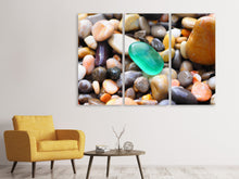 Laden Sie das Bild in den Galerie-Viewer, Leinwandbild 3-teilig Bunte Edelsteine XXL