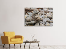 Laden Sie das Bild in den Galerie-Viewer, Leinwandbild 3-teilig Steinstapel XL