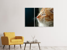 Laden Sie das Bild in den Galerie-Viewer, Leinwandbild 3-teilig Kitten Nase