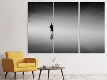 Laden Sie das Bild in den Galerie-Viewer, Leinwandbild 3-teilig Spiegelung im Nebel