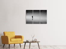 Laden Sie das Bild in den Galerie-Viewer, Leinwandbild 3-teilig Spiegelung im Nebel